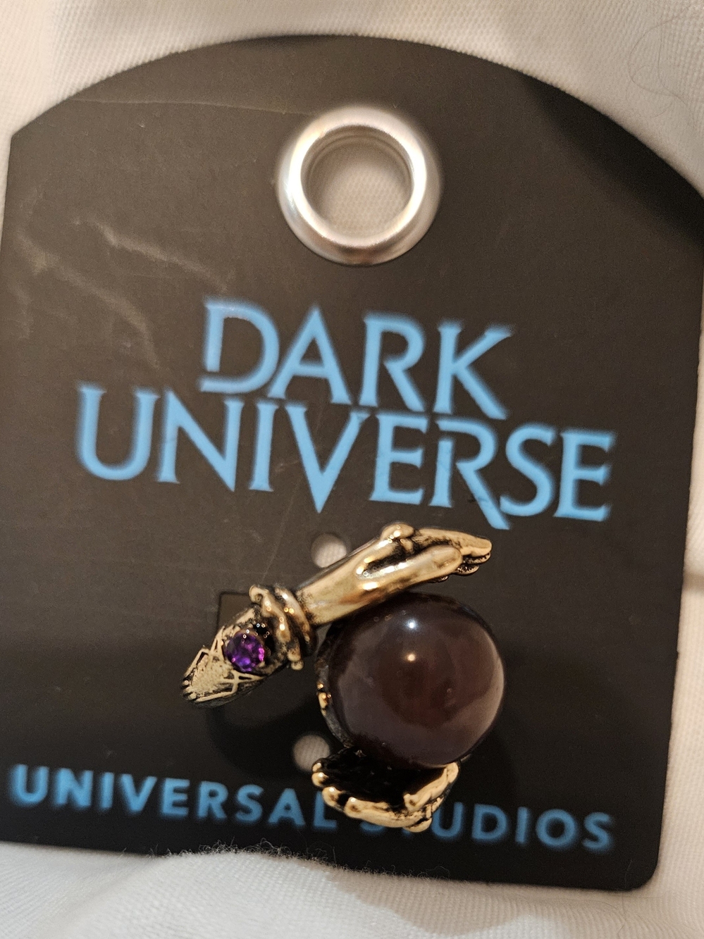 EPIC UNIVERSE DARK UNIVERSE Gold-Tone Mystic Crystal Ball Ring - Purple Gem